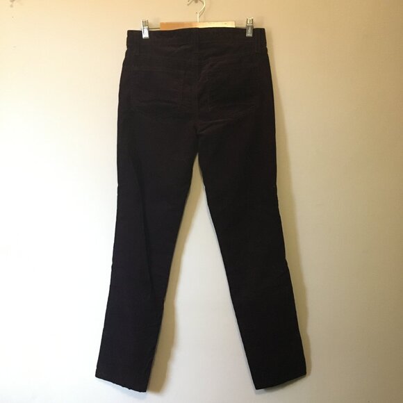Second Yoga Canadian Made Wine Coloured Slim Fit Corduroy Pants - Picture 2 of 14